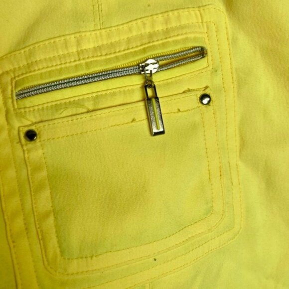 Jamie Sadock Golf Tennis Mini Skort/Skirt Neon Yellow Pockets Size 4 Spandex - Picture 7 of 8